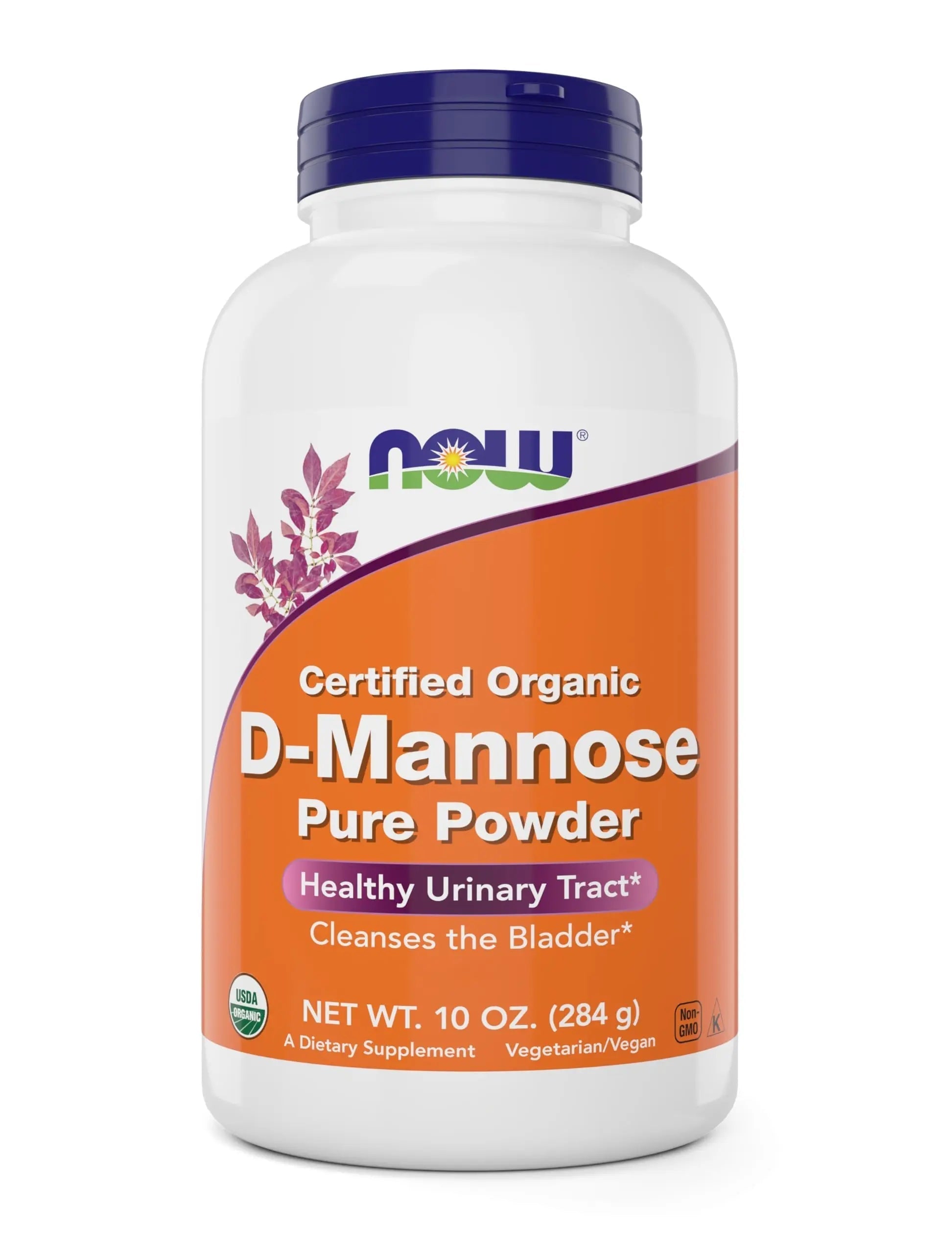 NOW Foods Pure, Organic D-Mannose 10 oz Powder - Bladder Cleanse and Urinary Tract Health Supplement - Non-GMO - Vegan Friendly - 2000mg / 2 Grams per Serving NOW FoodsBuy Supplements Australia