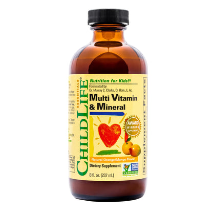 CHILDLIFE ESSENTIALS Kids Multivitamin & Mineral - Kids Vitamins, Liquid Multivitamin for Kids, Toddler Multivitamins, Liquid Vitamins, Baby Multivitamin - Natural Orange & Mango, 8 Fl Oz (Pack of 1) CHILDLIFE ESSENTIALSBuy Supplements Australia
