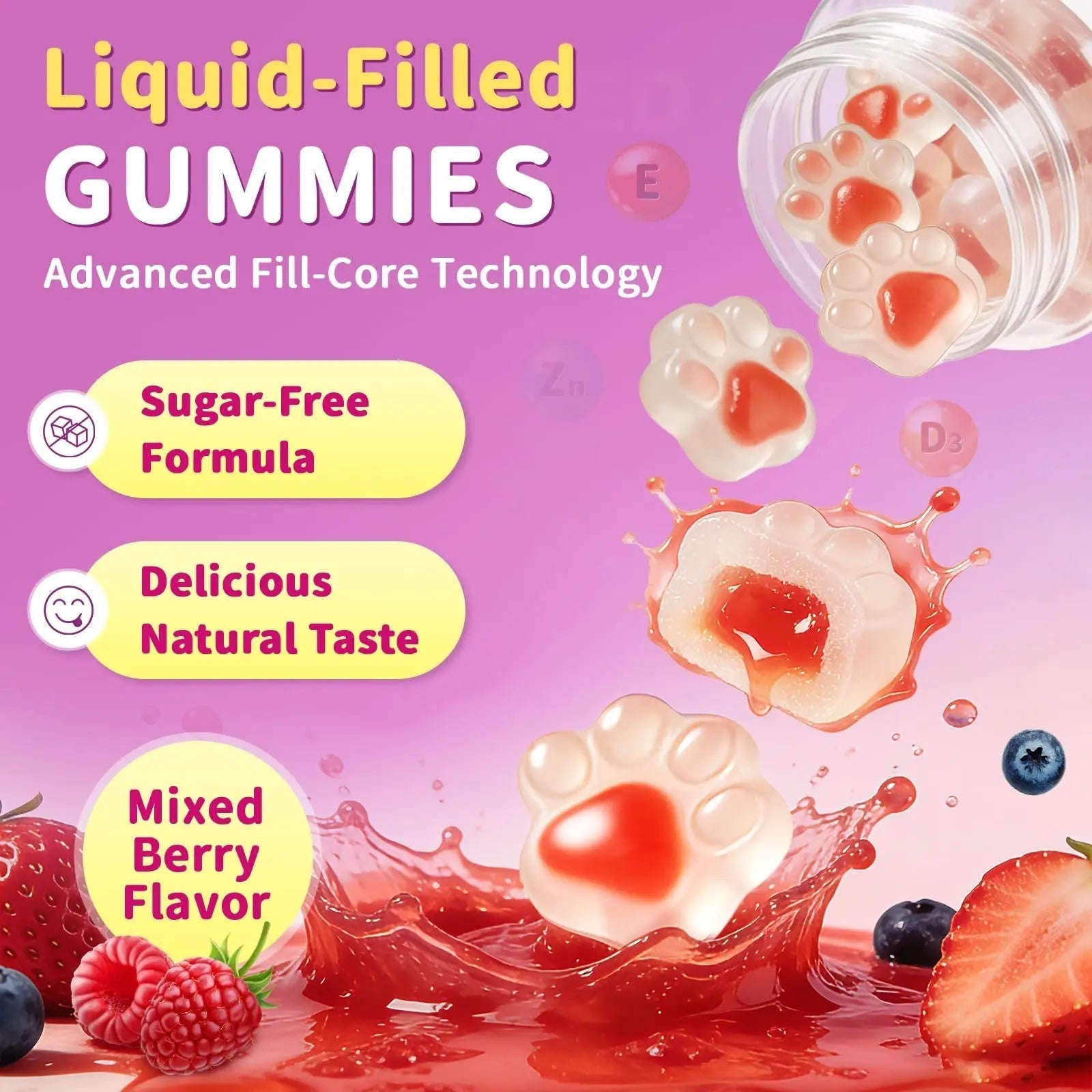 Multivitamin for Women Gummies With Iron, Magnesium, Folate, Biotin, Zinc, Womens Multivitamin Gummy Vitamin D3 A C E, B Complex GparkNatureBuy Supplements Australia