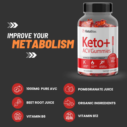 Sunrise Life Keto Bites ACV Gummies | 1000mg | Apple Cider Vinegar Gummies Sunrise LifeBuy Supplements Australia