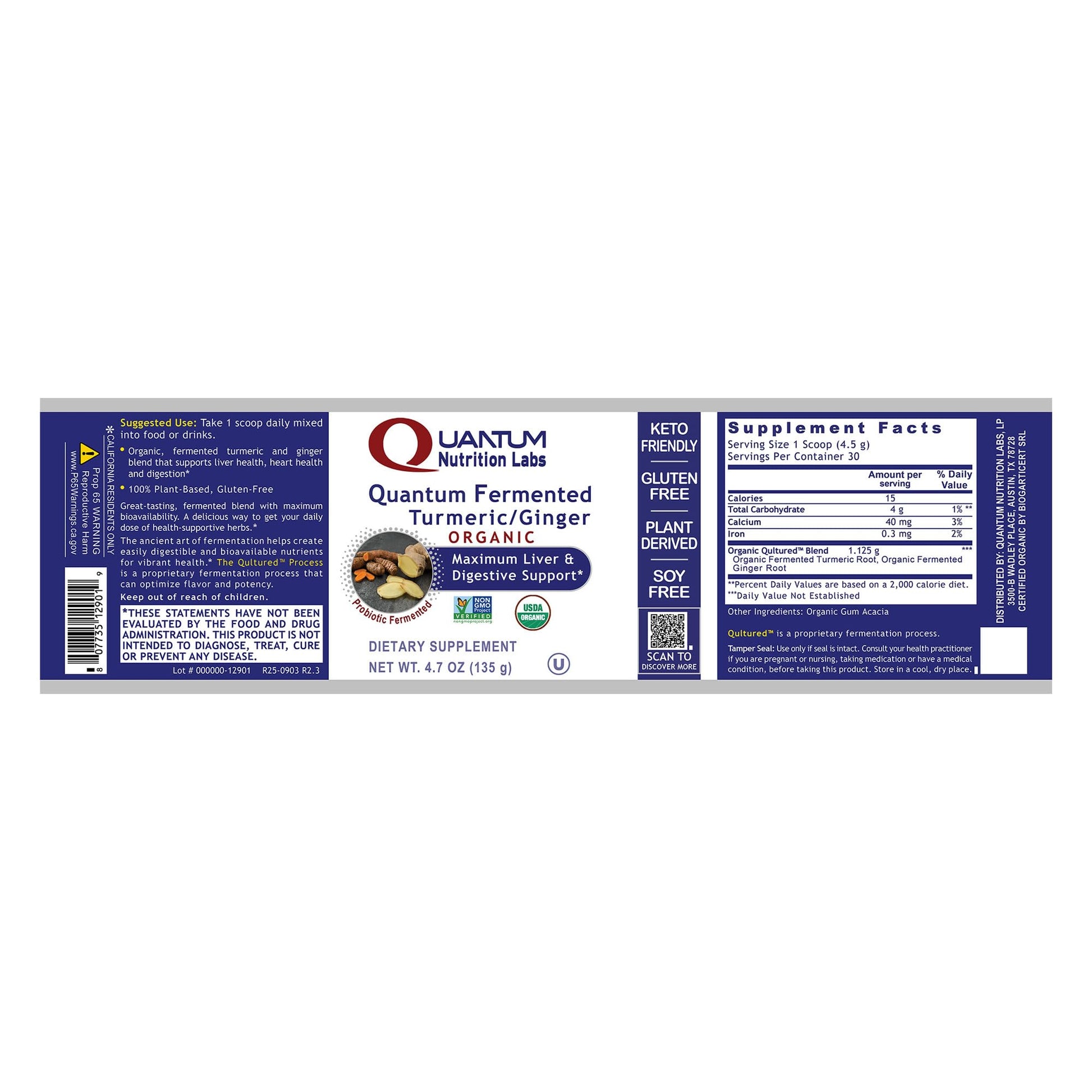 Premier Research Labs Premier Fermented Turmeric/Ginger Root - Probiotic Fermented Turmeric & Ginger Powder Supplement, Active Curcuminoids, Herbal Supplement - 4.7 Oz Premier Research LabsBuy Supplements Australia