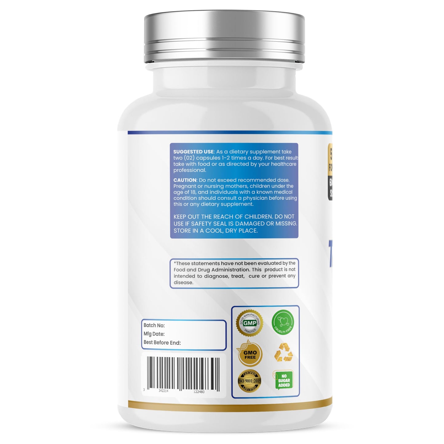 Humming Herbs Tributyrin Complex — 850 mg per Serving (95% Pure, yielding 731 mg Butyrate) with L-Glutamine, Zinc L-Carnosine, FOS & Probiotic Blend (180) Humming HerbsBuy Supplements Australia