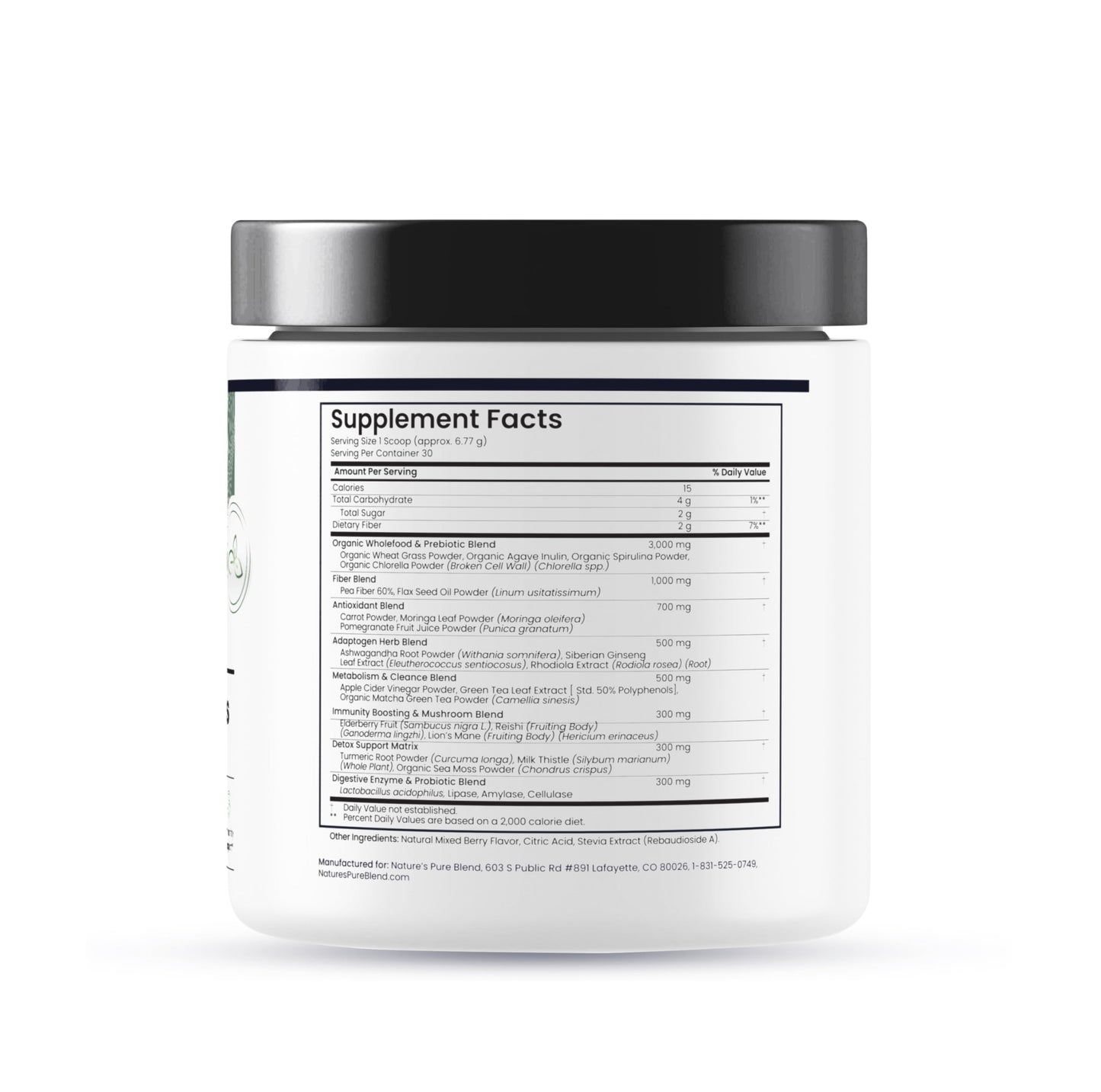Nature's Pure Blend Super Greens Powder – Organic Greens Superfood Powder Supplements for Green Juice & Smoothie – Probiotic - Drink Mix for Energy Wellness and Digestion (Matcha Flavor, 30 Servings) Nature's Pure BlendBuy Supplements Australia