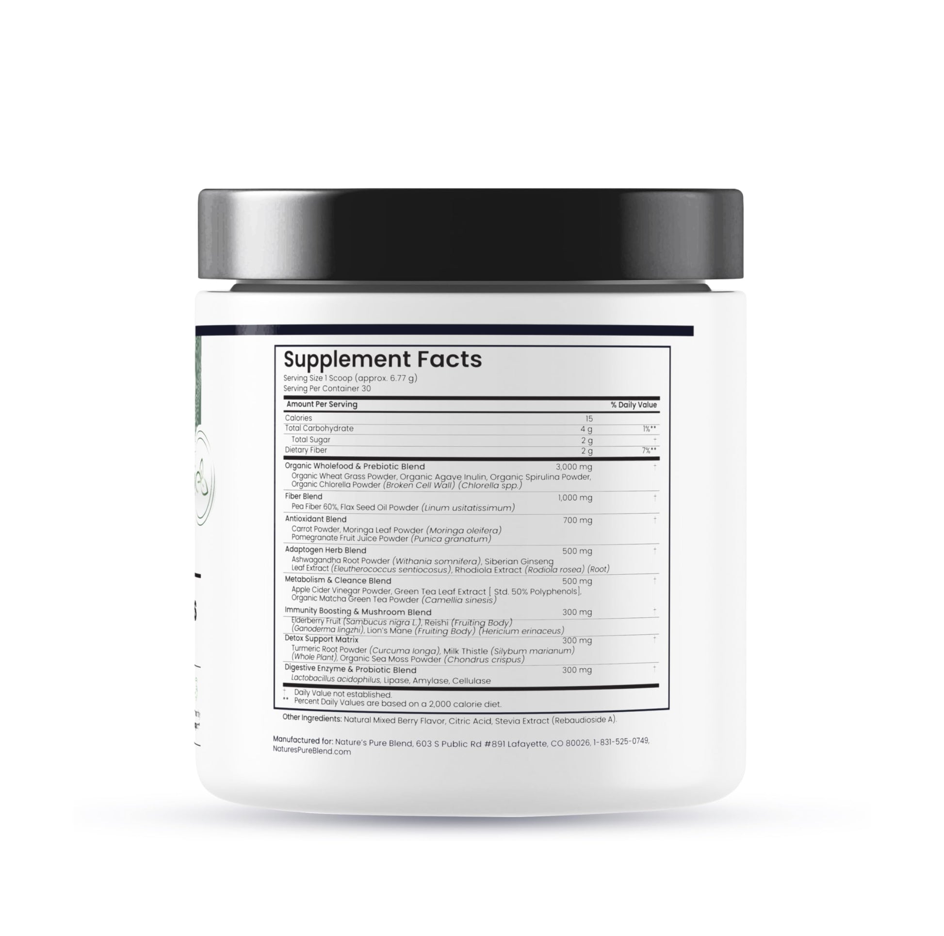 Nature's Pure Blend Super Greens Powder – Organic Greens Superfood Powder Supplements for Green Juice & Smoothie – Probiotic - Drink Mix for Energy Wellness and Digestion (Matcha Flavor, 30 Servings) Nature's Pure BlendBuy Supplements Australia
