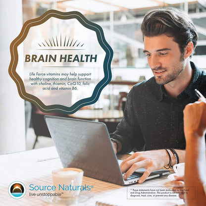 Source Naturals Life Force Multiple Iron Free Daily Multivitamin High Potency Essential Vitamins, Minerals, Antioxidants & Nutrients - Energy & Immune Boost* - 60 Capsules Source NaturalsBuy Supplements Australia