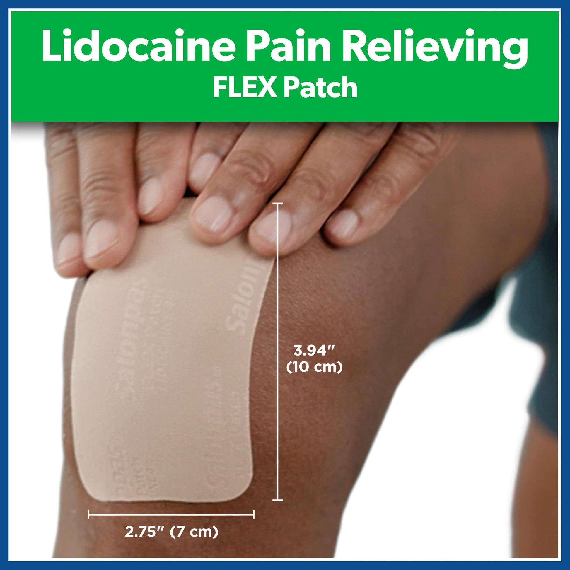 Salonpas Maximum OTC Strength Lidocaine 4% Pain Relieving Flex Patch, Apply for Up to 8 Hours, Unscented, Thin, Flexible, Lightweight, Patch Stays in Place, 7 Patches SalonpasBuy Supplements Australia