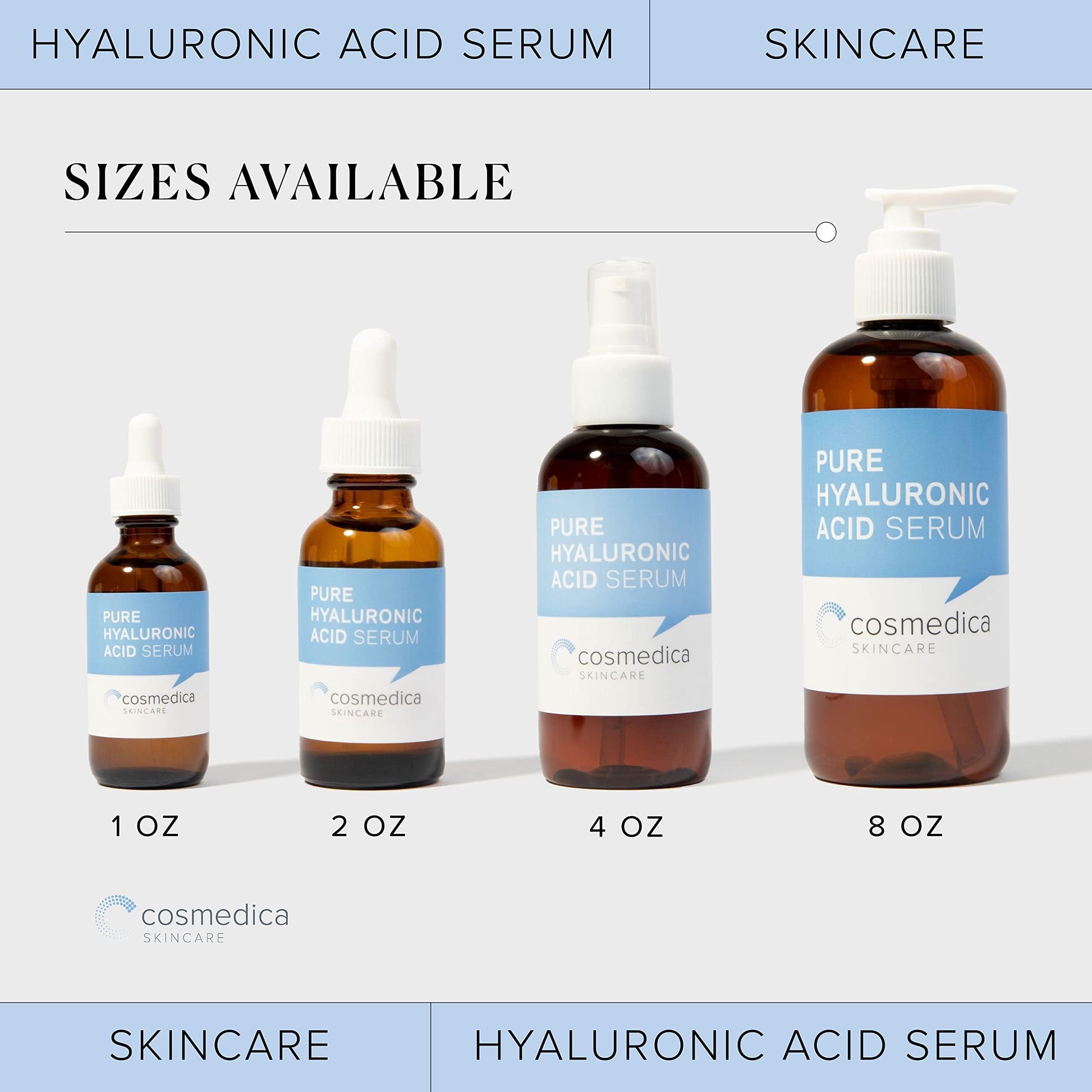 Hyaluronic Acid Serum for Skin 100% Pure Anti Aging Serum Intense Hydration Cosmedica SkincareBuy Supplements Australia