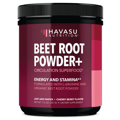 Organic Beet Root Powder with BCAA and L-Arginine for Energy and Stamina Support 