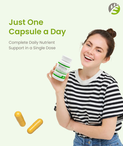 BariSlim Once Daily Bariatric Multivitamin Capsule - 60mg of Iron - Bariatric Vitamin & Supplement for Post WLS Surgery Including Gastric Bypass BariSlim