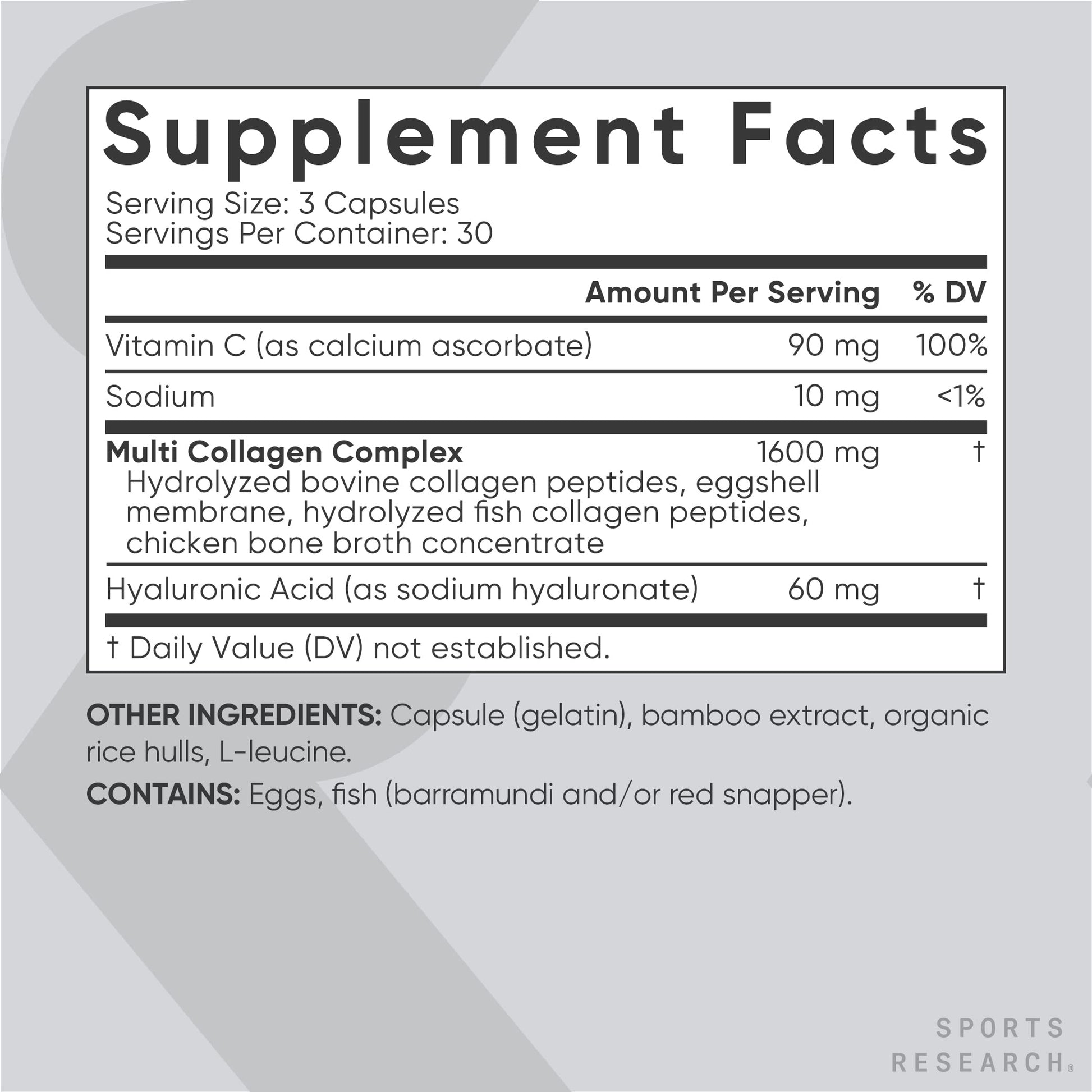 Sports Research Multi Collagen Pills (Type I, II, III, V, X) Hydrolyzed Collagen Peptides Sports ResearchBuy Supplements Australia