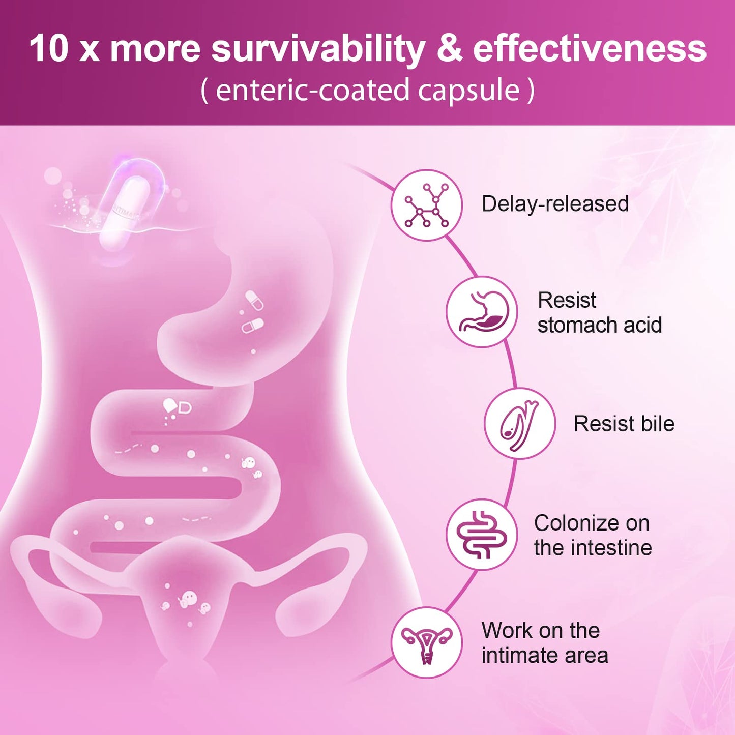 Probiotics for Women Digestive Health, 100 Billion CFUs Probiotic with Digestive Enzymes NATURE TARGETBuy Supplements Australia