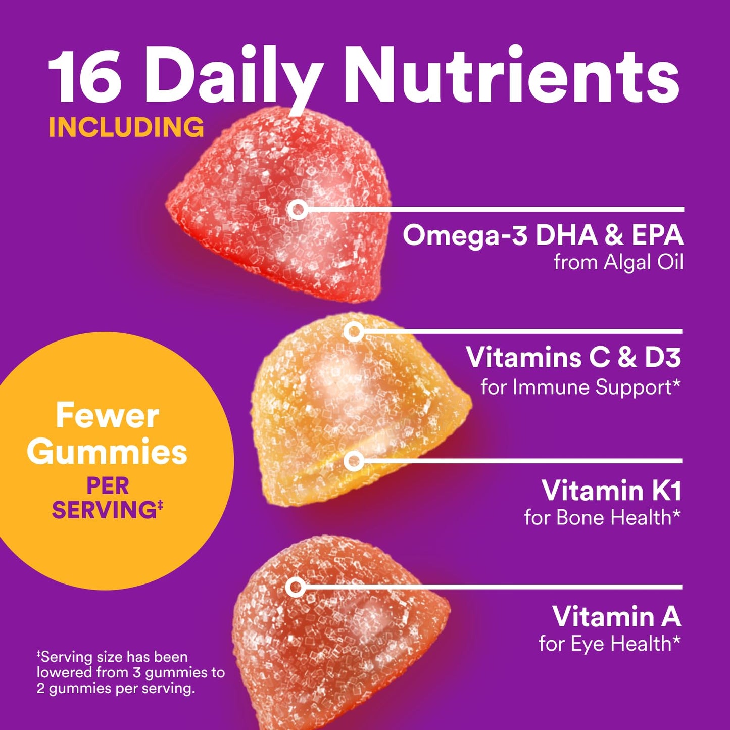 SmartyPants Toddler Multivitamin Gummies - Improved Formula: Omega 3 (DHA/EPA), Vitamins D3, C, Vitamin B12, B6, A, K & Zinc SmartyPantsBuy Supplements Australia