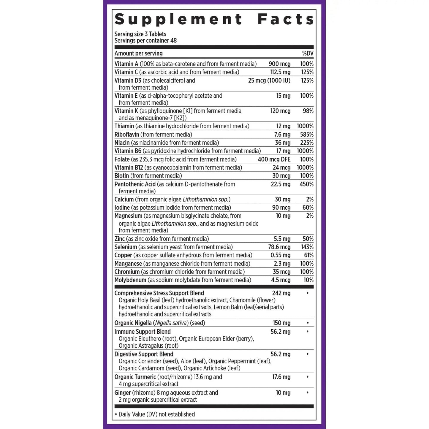 New Chapter Perfect Calm - Daily Multivitamin for Stress & Mood Support with B Vitamins + Holy Basil + Lemon Balm New Chapter
