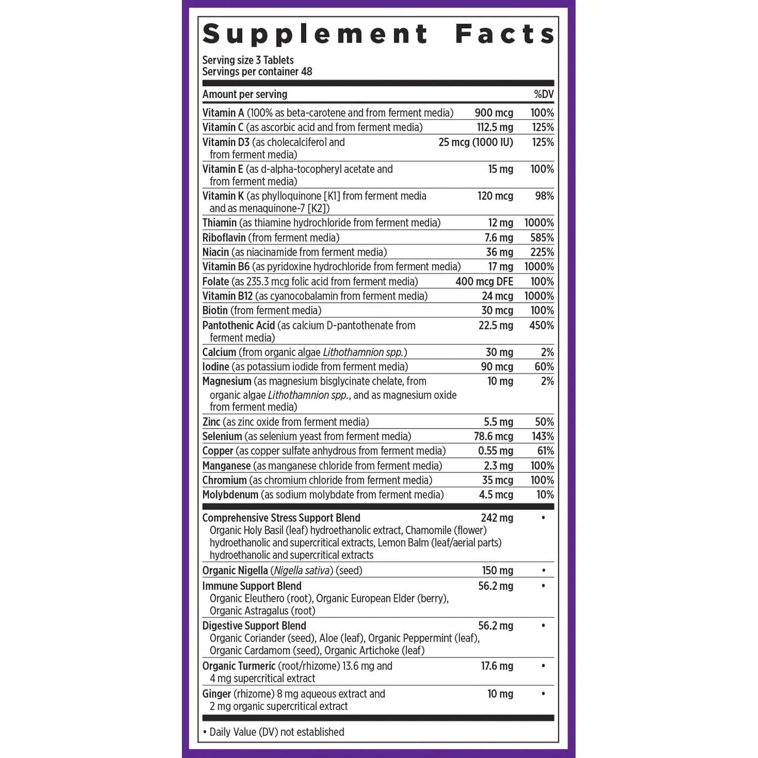 New Chapter Perfect Calm - Daily Multivitamin for Stress & Mood Support with B Vitamins + Holy Basil + Lemon Balm New Chapter