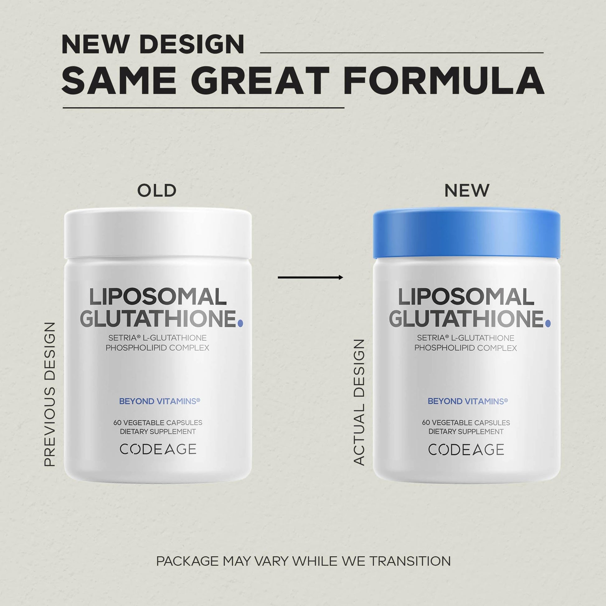 Codeage Liposomal Glutathione Supplement - Pure Reduced Setria L-Glutathione, Liposomal Delivery, Phospholipid Complex - Vegan, Non-GMO - 2-Pack CodeageBuy Supplements Australia