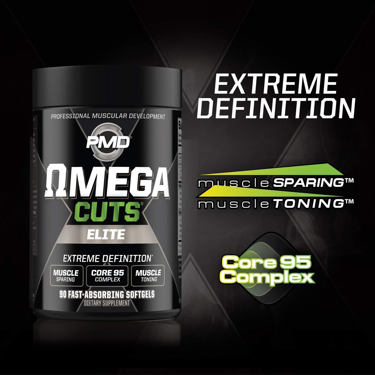 PMD Sports Ultra Pump Fuel Insanity - Pre Workout - Strawberry Slam (30 Servings) Sports Omega Cuts Elite Thermogenic Fat Burner (90 Softgels