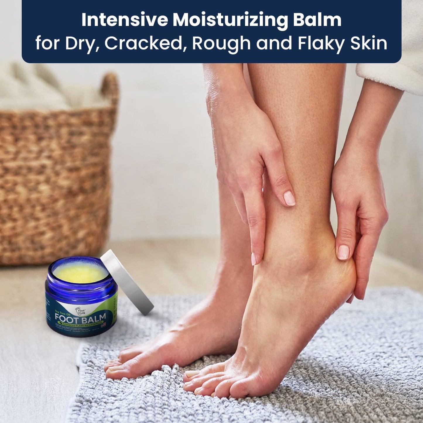 Tea Tree Oil Foot Balm/ Moisturizer For Dry Cracked Feet - Instantly Hydrates & Soothes FOOT CUREBuy Supplements Australia