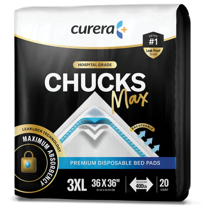 Chucks MAX Hospital Bed Pads Disposable Adult 36 x 36 Breathable Stack ManBuy Supplements Australia