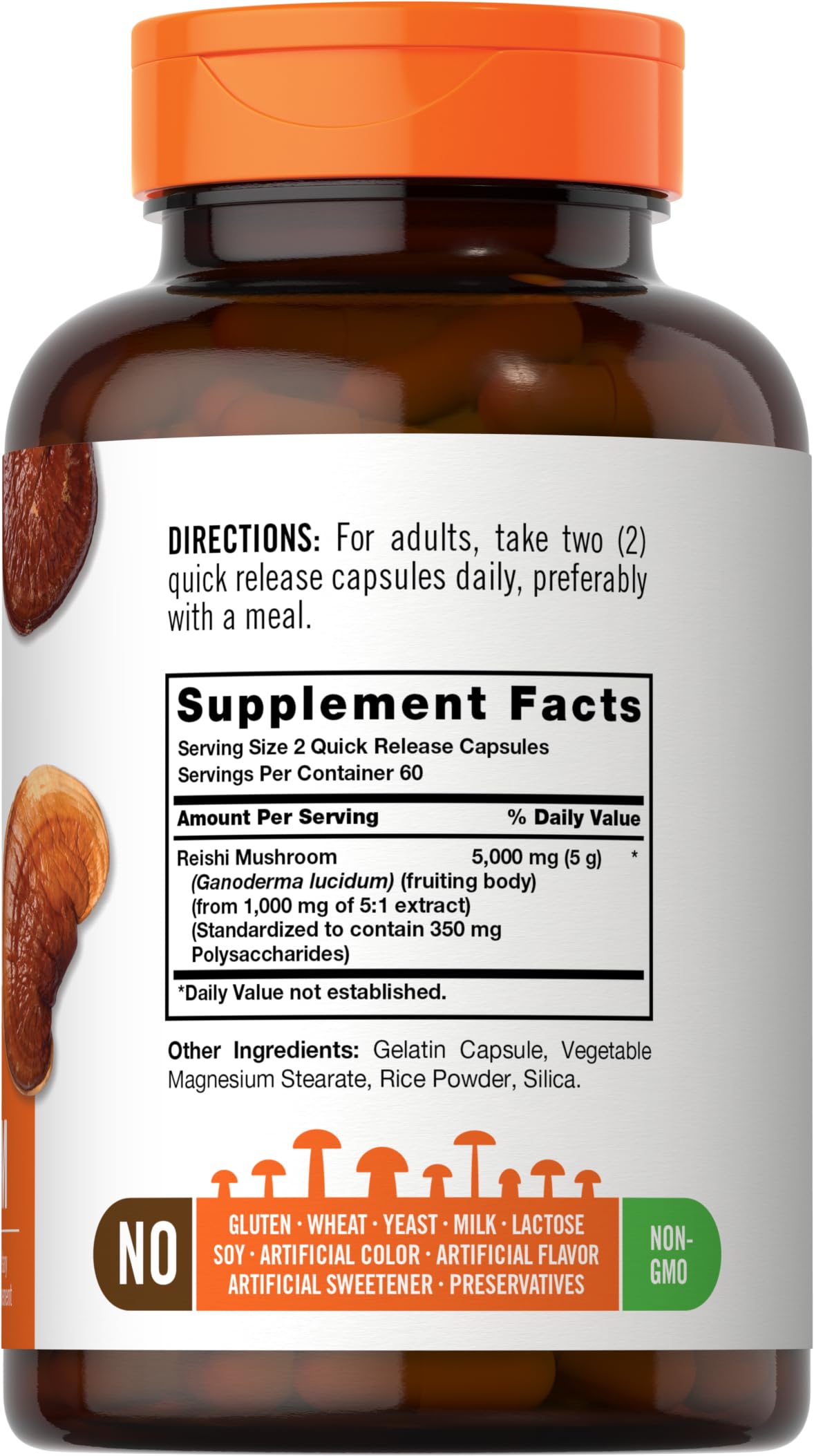 Carlyle Reishi Mushroom Capsules 5000 mg |120 Count | Non-GMO and Gluten Free Extract CarlyleBuy Supplements Australia