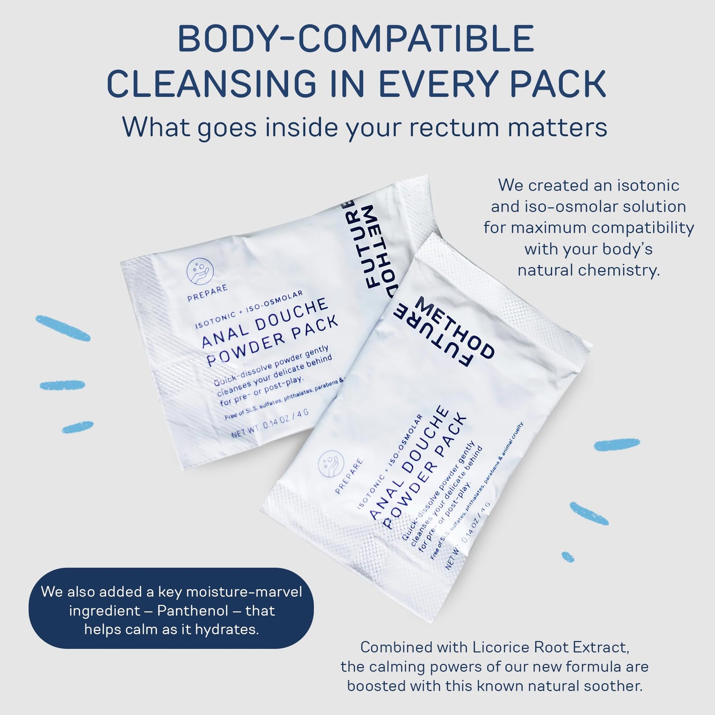 Anal Douche Powder 10 Packs with Reuseable Beaker - pH Balanced & Soothing Anal Flush Cleanser FUTURE METHODBuy Supplements Australia