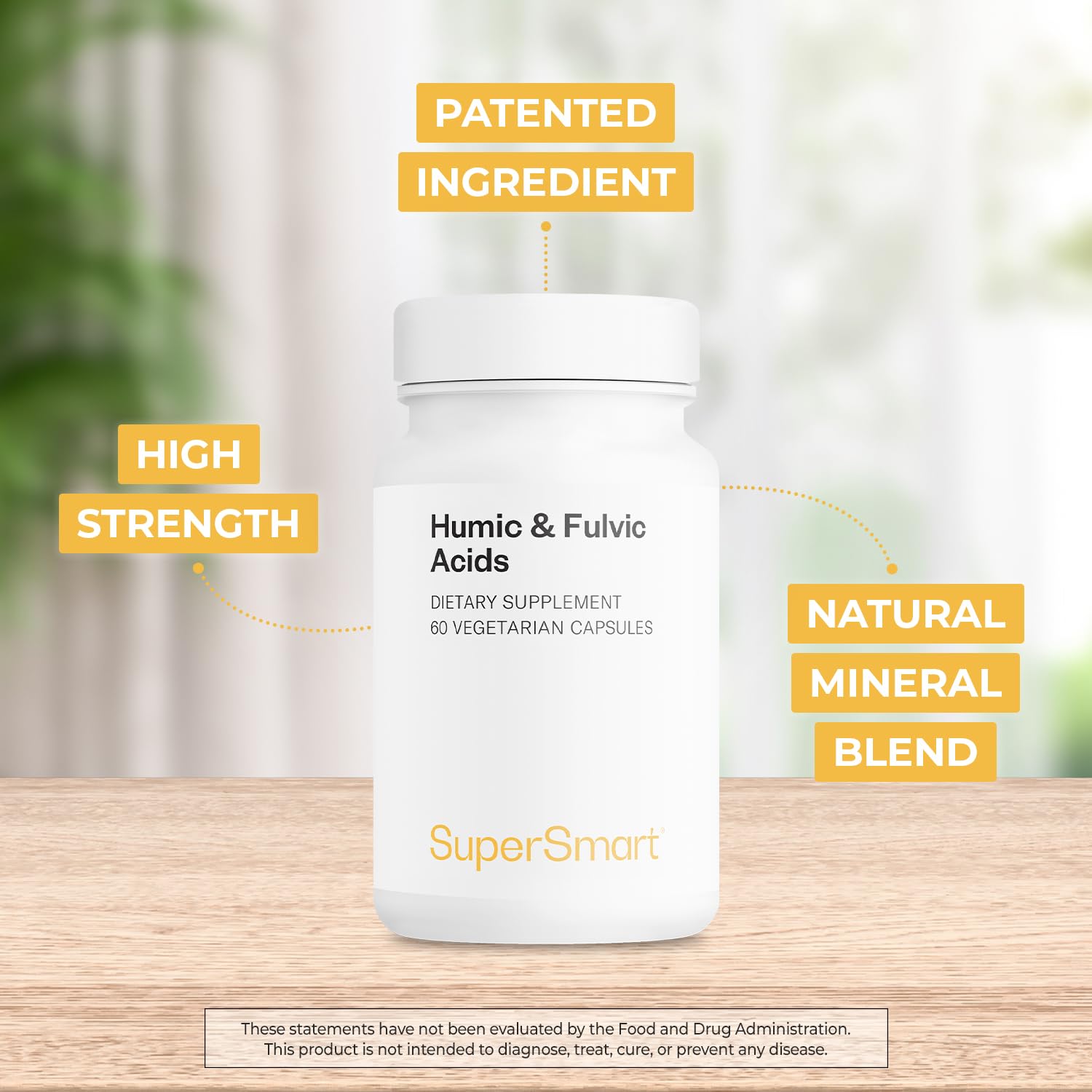 Supersmart - Humic and Fulvic Acid Supplement 300mg per Day (Patented & High Strength) - Fulvic Humic Mineral Blend | Non-GMO & Gluten Free - 60 Vegetarian Capsules SupersmartBuy Supplements Australia