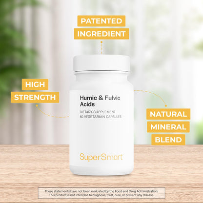 Supersmart - Humic and Fulvic Acid Supplement 300mg per Day (Patented & High Strength) - Fulvic Humic Mineral Blend | Non-GMO & Gluten Free - 60 Vegetarian Capsules SupersmartBuy Supplements Australia