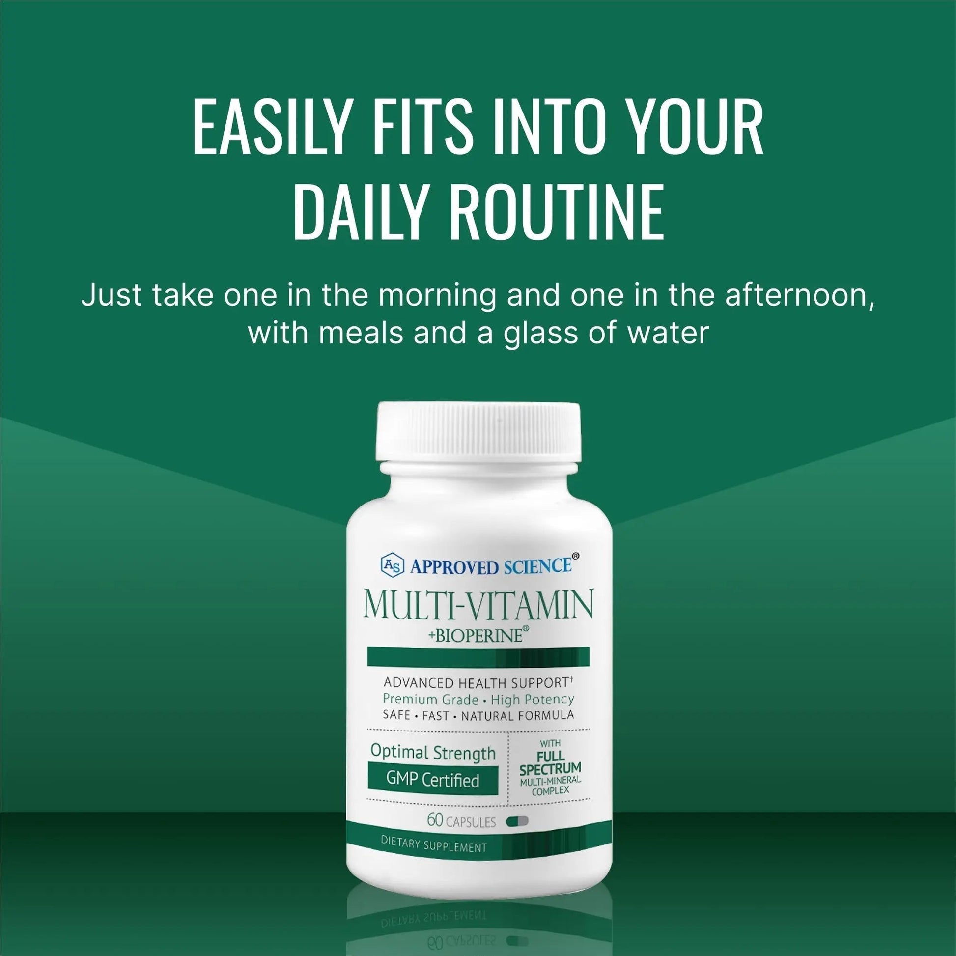Approved Science Multi-Vitamin - with Full-Spectrum B-Vitamins, Green Tea, Lutein, Lycopene, Zeaxanthin, BioPerine Approved Science
