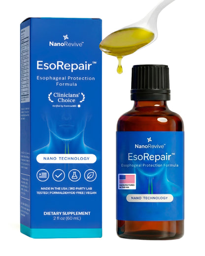 EsoRepair Nano Esophageal & Stomach Health Supplements for Men & Women - Digestive Comfort - Slippery Elm Bark, Zinc L-Carnosine