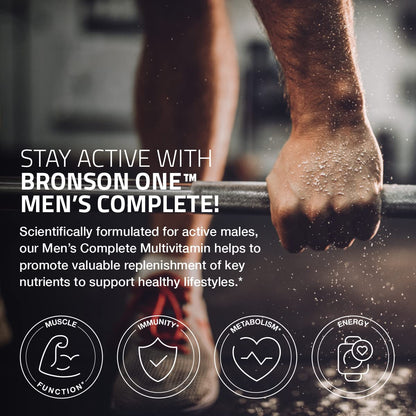 Bronson ONE Daily Men’s Complete Multivitamin Multimineral Once-Daily Multi for Active Men, 180 Tablets BronsonBuy Supplements Australia