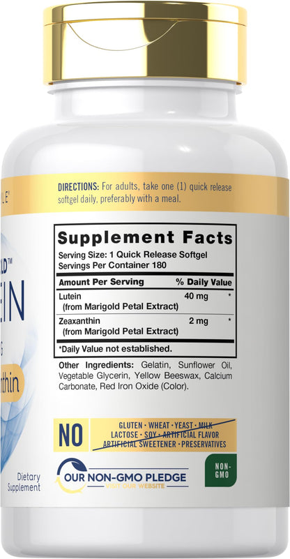 Carlyle Lutein and Zeaxanthin 40 mg | 180 Softgels | Eye Health Vitamins CarlyleBuy Supplements Australia