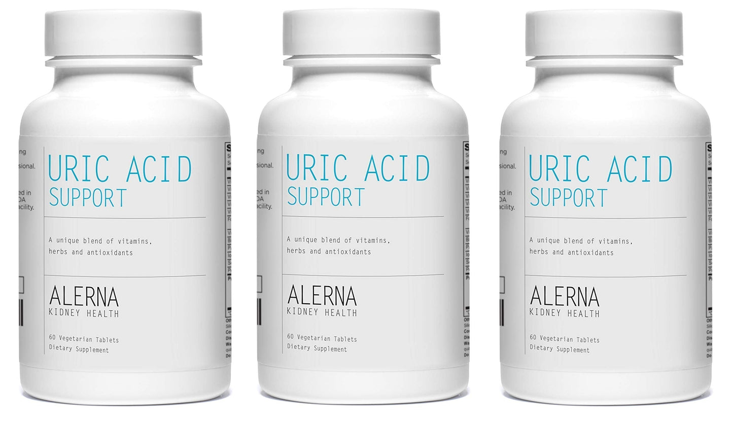 Alerna Kidney Health Uric Acid Support Supplement – Tart Cherry, Celery Seed, Turmeric, Quercetin – 60 Vegetarian Tablets (Pack of 3) Alerna Kidney HealthBuy Supplements Australia