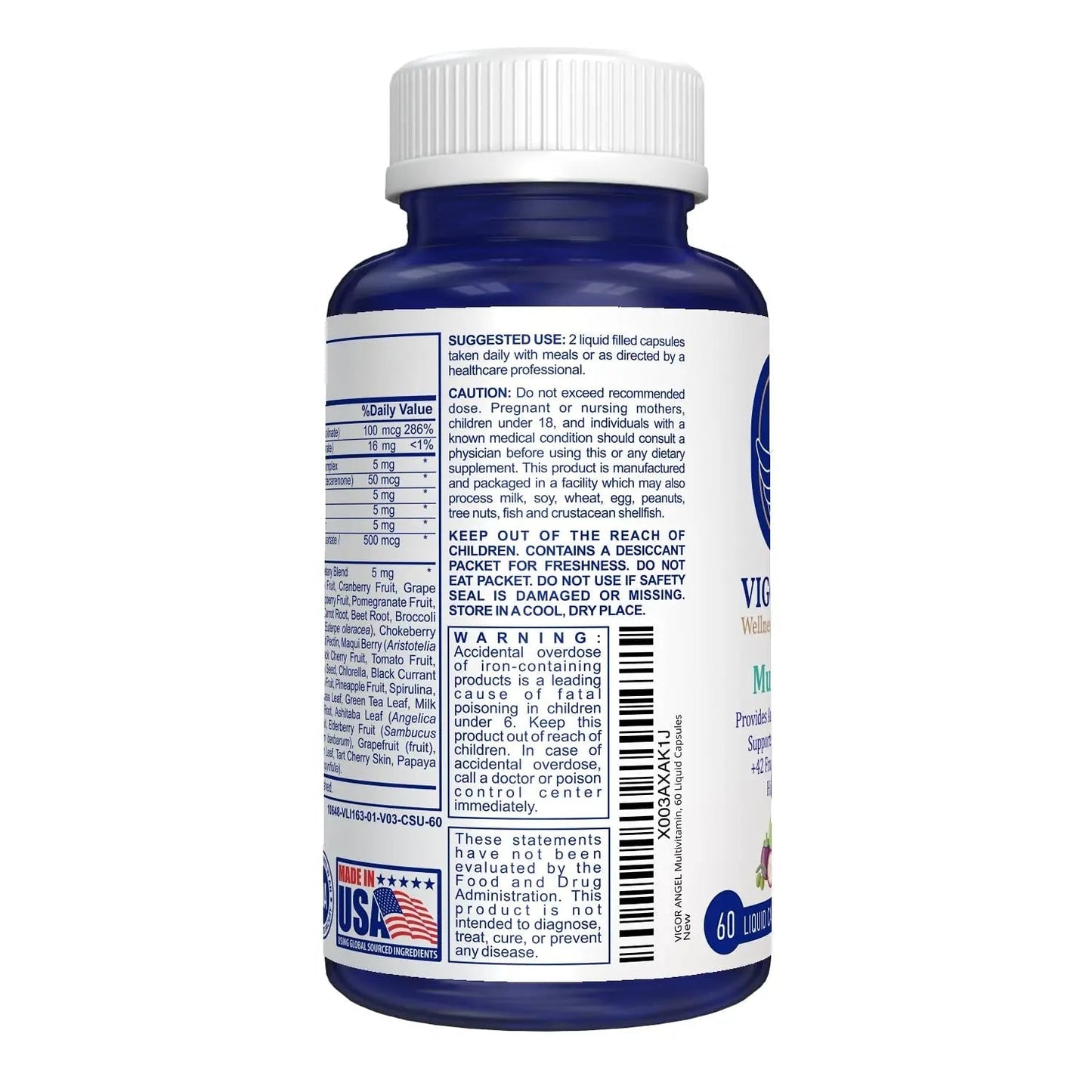 VIGOR ANGEL Multivitamin, 60 Liquid Capsules VIGOR ANGELBuy Supplements Australia