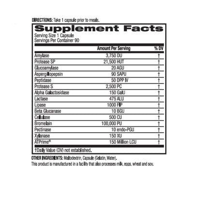BioTrust AbsorbMax Broad Spectrum Digestive Enzyme Blend, Gluten Free, Non GMO, Digestive Support for Nutrient Digestion, Absorption and Periodic