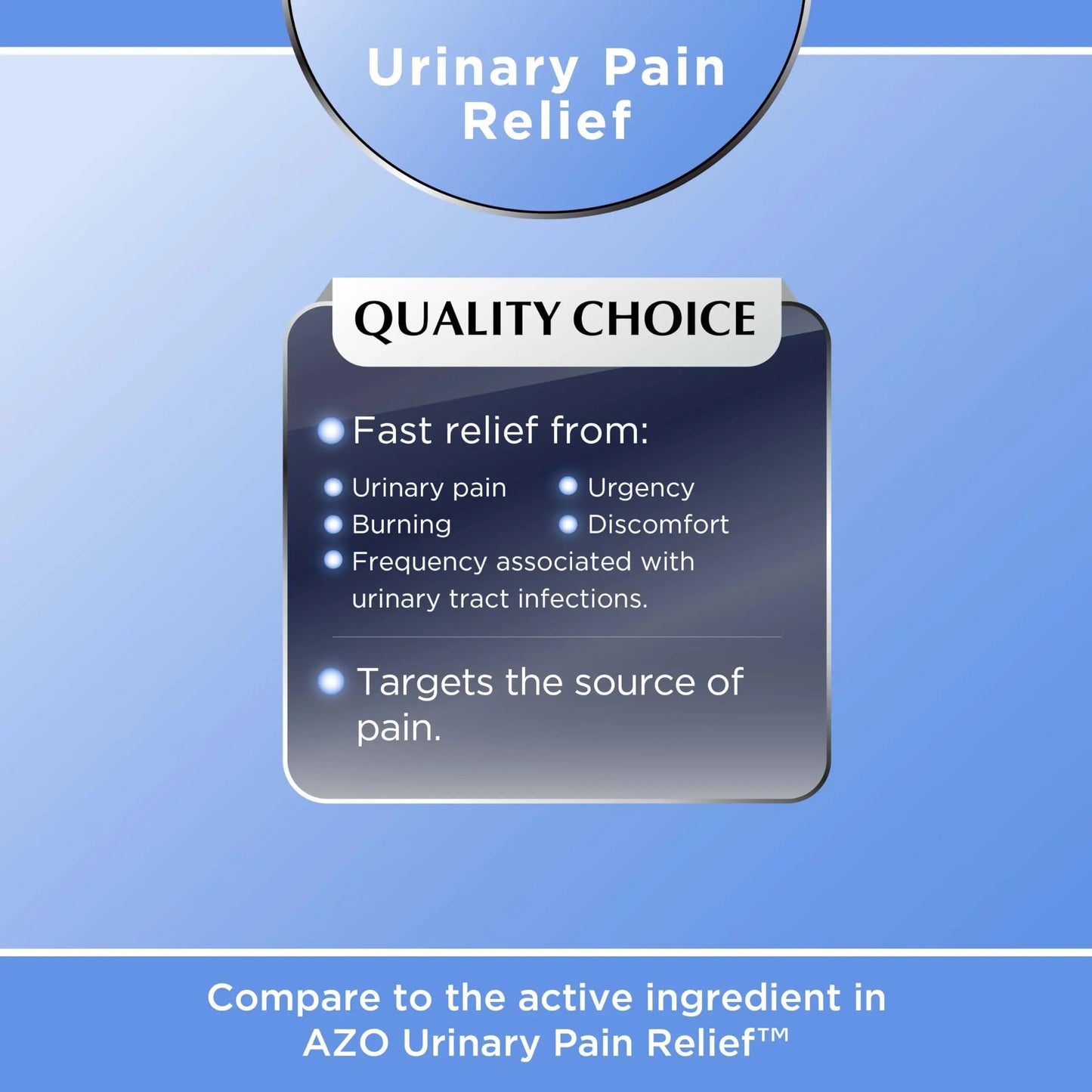 Quality Choice Fast Acting Urinary Pain Relief, Phenazopyridine Hydrochloride 95mg, Relieves UTI Pain, Burning, Frequent Urination, Bladder Discomfort, Urgency. One 30 Tablet Box (30 Total Tablets) Quality ChoiceBuy Supplements Australia
