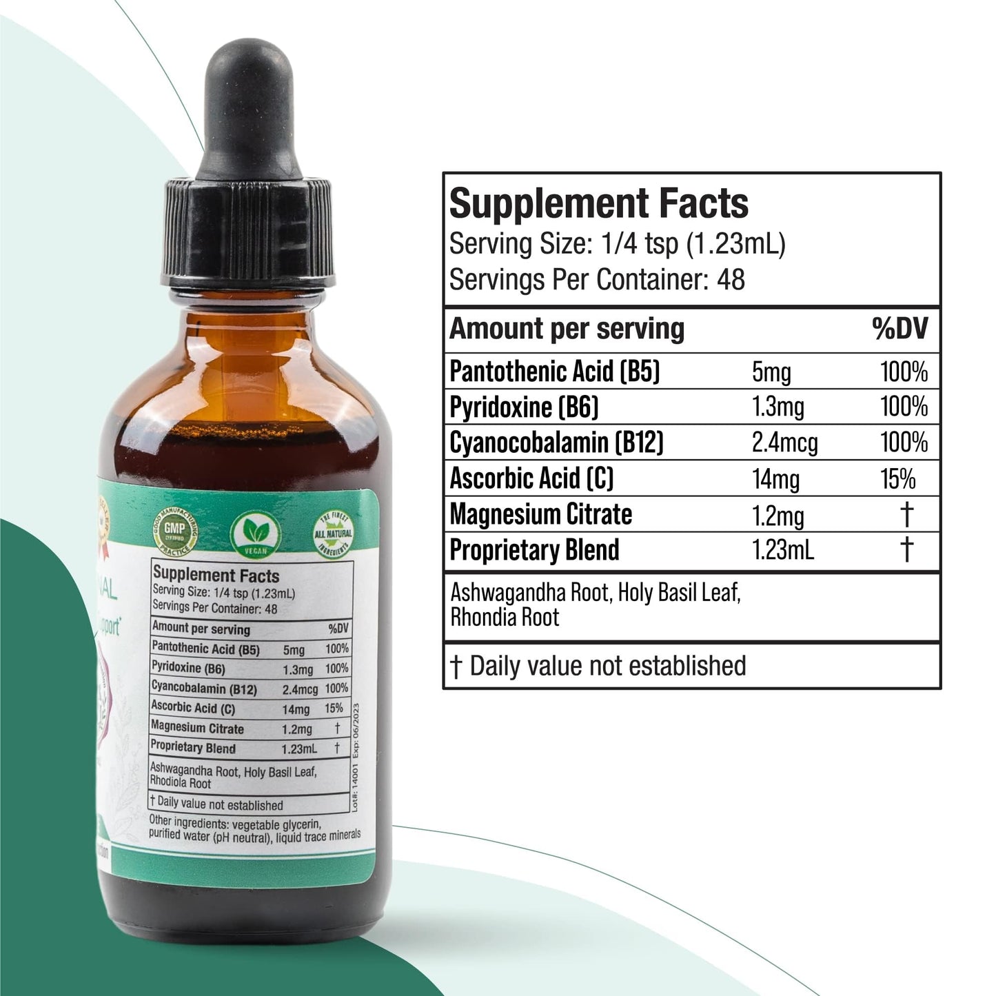 Active Adrenal - Advanced Adrenal Support Tincture - Liquid Delivery for Better Absorption Rejuvica HealthBuy Supplements Australia