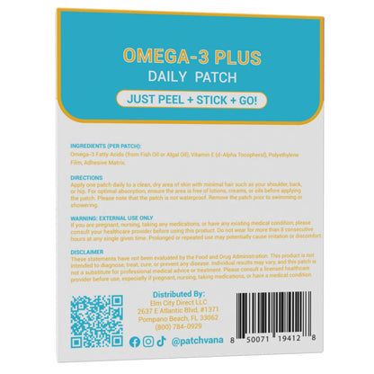 Patchvana Omega 3 Patch for Women & Men, 1 Month Supply, 30 Patches PatchvanaBuy Supplements Australia
