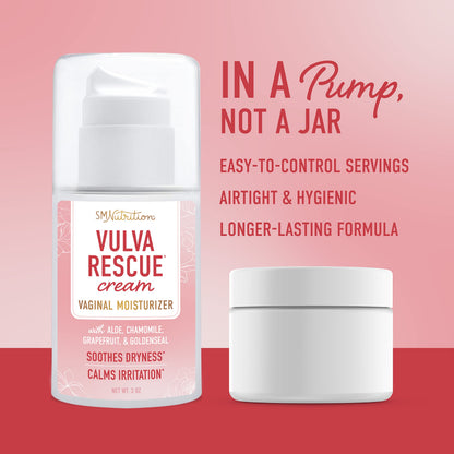 Vulva Rescue Moisturizer Cream | 3oz. PUMP | Soothes Vaginal Itch & Dryness | No Estrogen or Fragrance SMNutritionBuy Supplements Australia