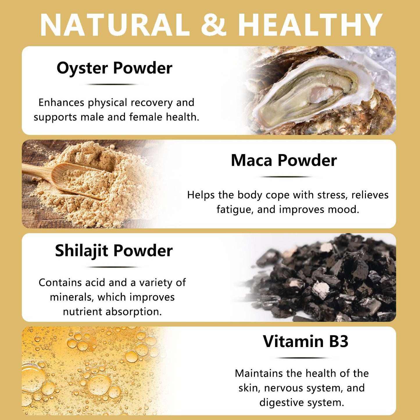 Rulinal Boost Alpha Gummies for Men | Oyster Shilajit Gummies for Adults | Enhances Strength & Immune Support | with Oyster, Shilajit, Vitamin B3, Maca Powder | Non-GMO & Vegan | 60 Gummies RulinalBuy Supplements Australia