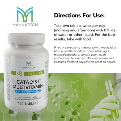 Mannatech Catalyst Multivitamin 120 Tablets, Maximize Your Multivitamin. Provides Antioxidants Vitamin A, Vitamin C, and Vitamin E Mannatech