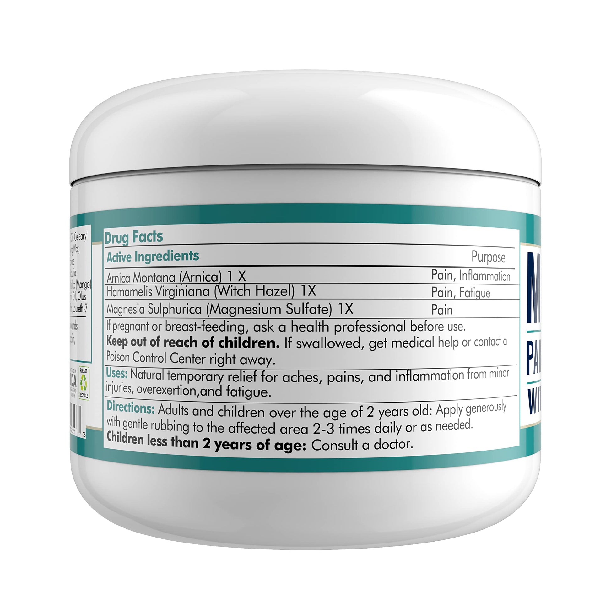 MARS WELLNESS MG+ Hemp Pain Cream (4 oz) - Maximum Strength Arnica & Magnesium Cream for Sore Legs, Joints & Muscle Cramps - Unisex Adults MARS WELLNESSBuy Supplements Australia