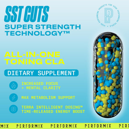 PERFORMIX - SST Cuts - Thermogenic with CLA - Energy, Focus & Mood - Metabolism Support PERFORMIXBuy Supplements Australia