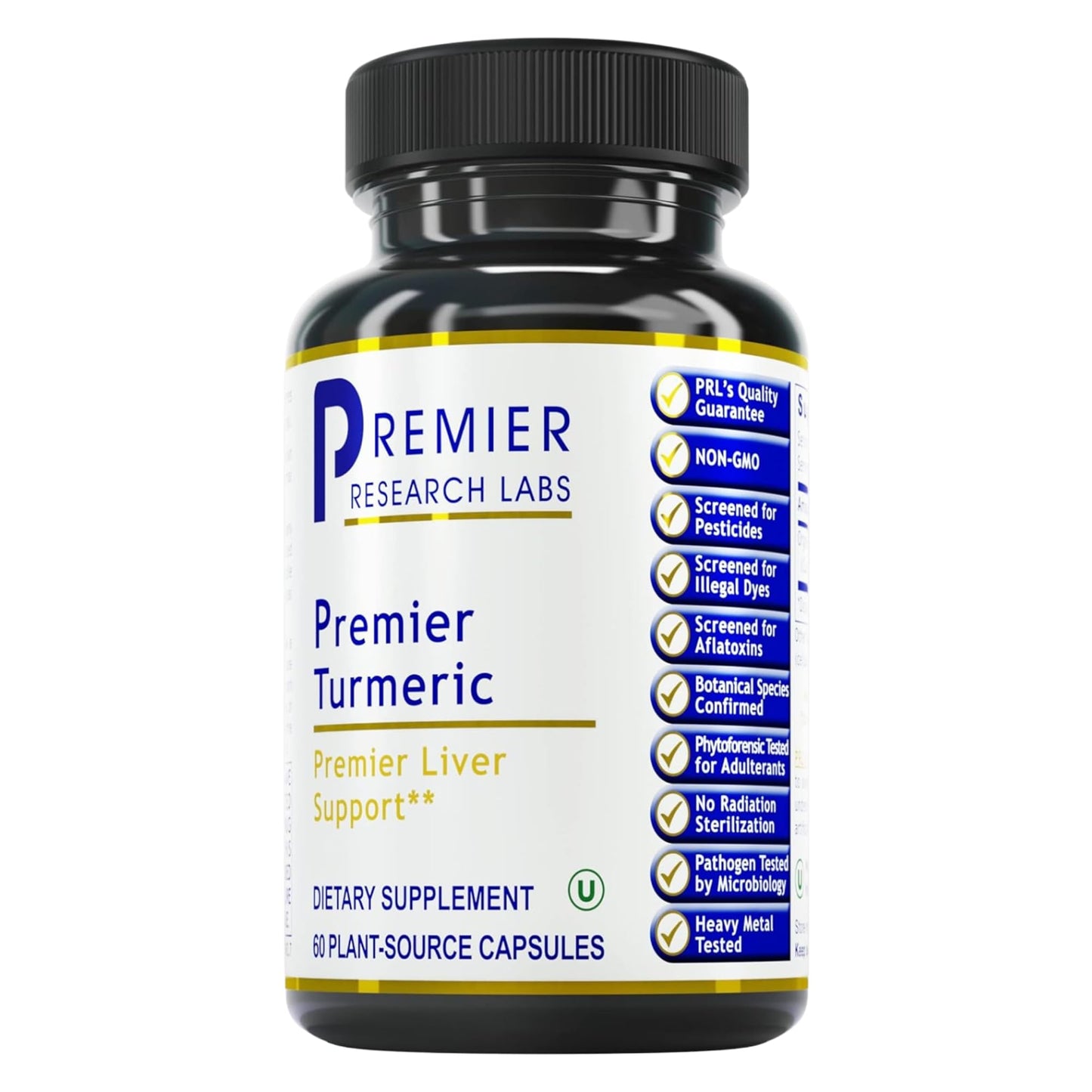Premier Research Labs Premier Turmeric Capsules - Turmeric Curcumin Supplement, Liver Support, 500 mg of Curcuma Per Capsule - 60 Vegetarian Capsules Premier Research LabsBuy Supplements Australia