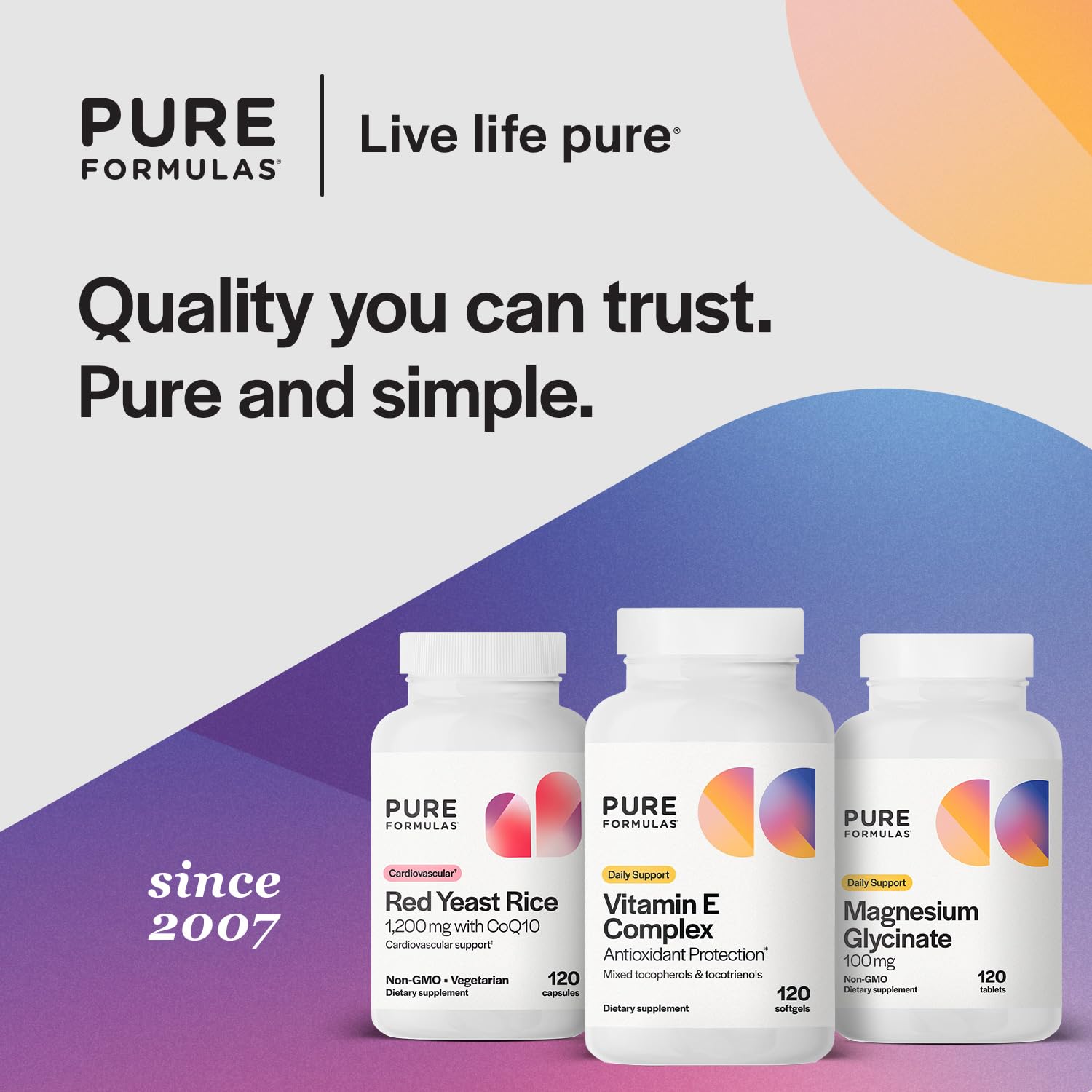PureFormulas Vitamin E Complex, Full-Spectrum Vitamin E for Cardiovascular and Immune Support, Gamma-tocopherol Rich Antioxidant, Gluten-Free & Kosher, 120 Softgels for Antioxidant Protection PureFormulasBuy Supplements Australia