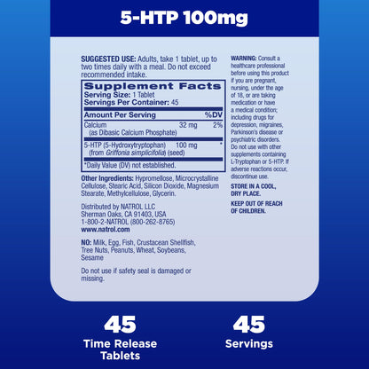 Natrol 5-HTP 100mg, Dietary Supplement Helps Support a Balanced Mood, 90 Time NatrolBuy Supplements Australia