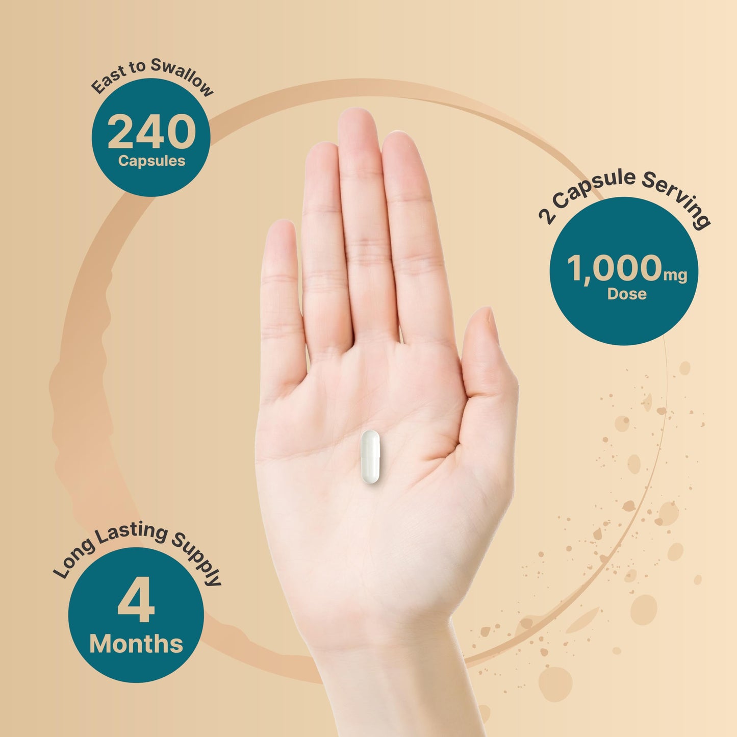 Magnesium Glycinate Supplement 1,000mg | 500mg Per Capsule, 240 Pills NatureBellBuy Supplements Australia