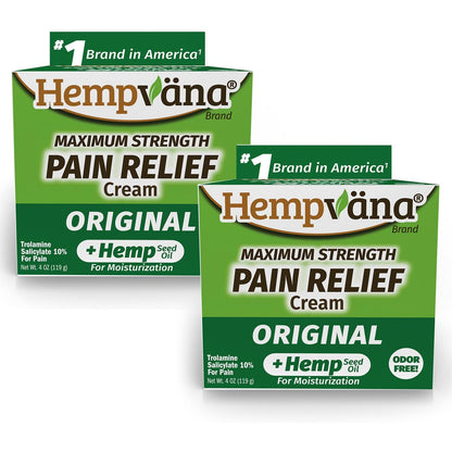 Hempvana Relief Cream 2 Pack with Seed Extract - Relieves Inflammation, Muscle, Joint, Back, Knee, Nerves and Arthritis – Made in USA 4oz Paraben Free, Vegan, Cruelty-Free As Seen On TV HempvanaBuy Supplements Australia