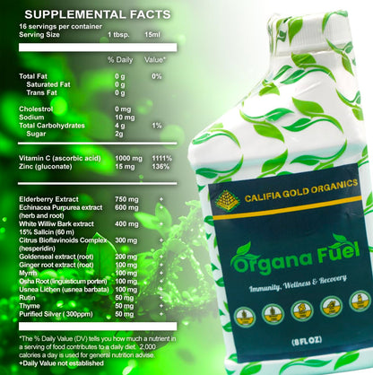 Organa Fuel 30-Day Supply: Advanced Liquid Immune Support Supplement, Supports Cellular, Gut & Organ Health, Vitamins, Minerals, Superfoods, Antioxidant. for Adults & Kids 12+ - 8 fl oz (Pack of 1) Organa FuelBuy Supplements Australia