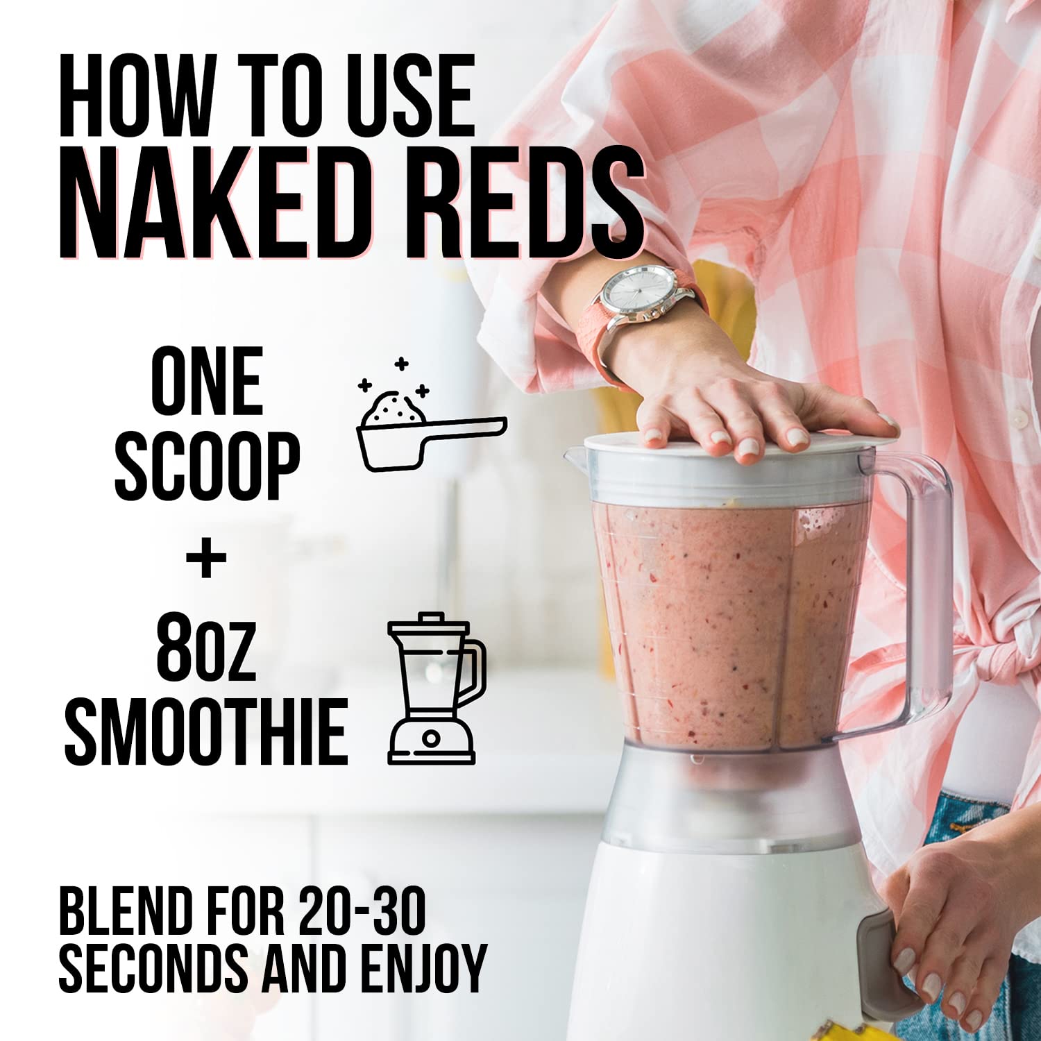 NAKED Reds Superfood Powder - Healthy, Energizing Polyphenol Fruit Powder Mix, No Fillers, No Additives, Vegan, Non-GMO, Gluten Free - 28 Servings NAKEDBuy Supplements Australia