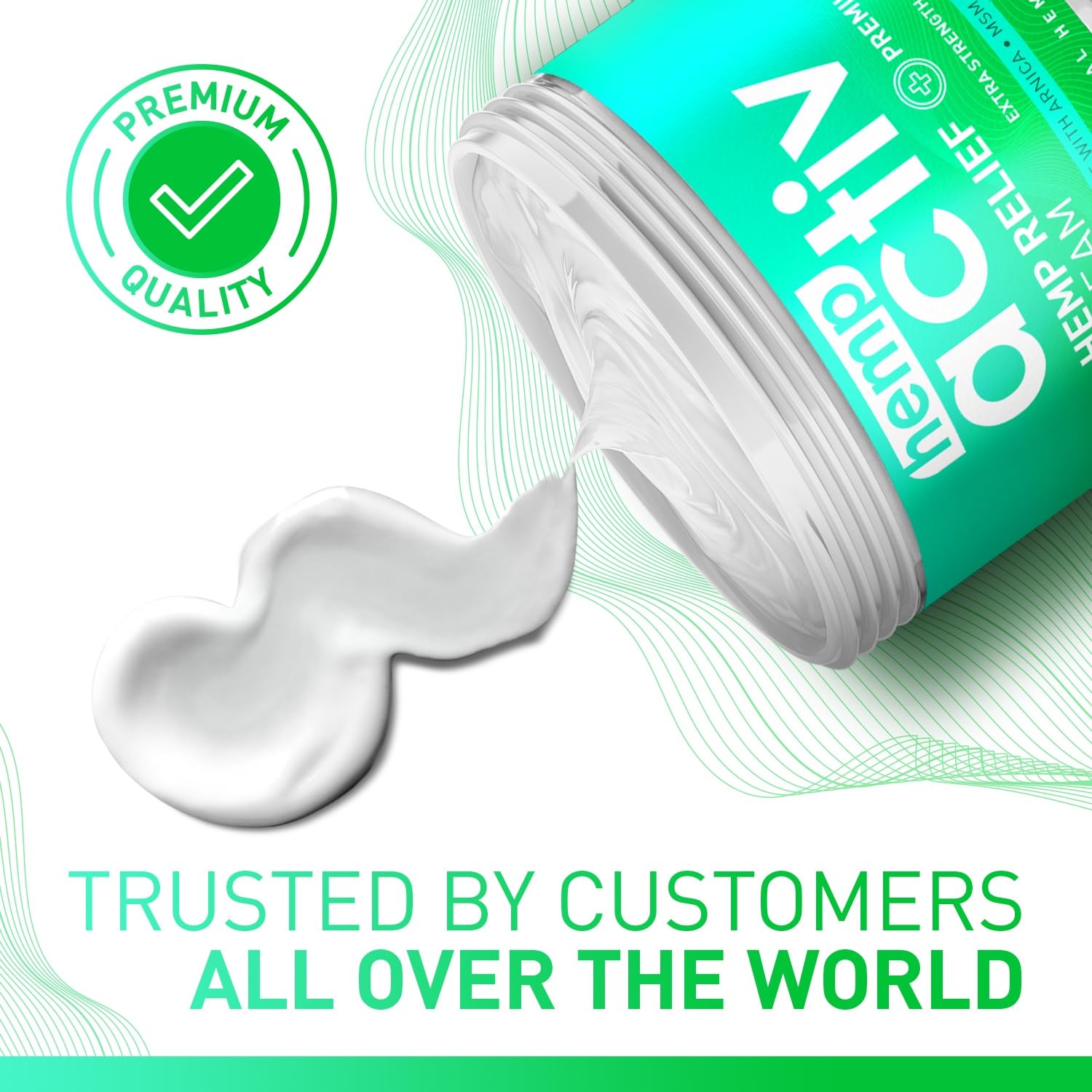 HEMPACTIV Cooling Hemp Cream – Menthol, MSM & Arnica – Fast-Absorbing, Non-Greasy Formula for Muscles & Joints – 4oz Best-Value Size HEMPACTIVBuy Supplements Australia