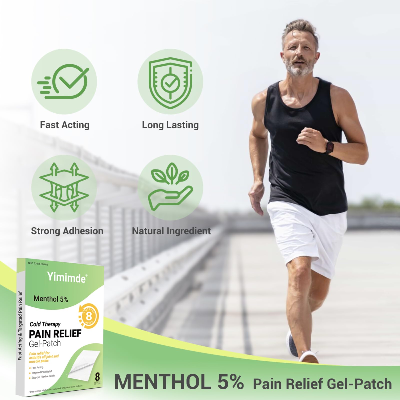 yimimde Menthol 5% Pain Relief Patches - 32 Count Maximum Strength Pain Relief Patches for Back Pain, Joint & Muscle Soreness - Fast Acting, Long-Lasting yimimdeBuy Supplements Australia